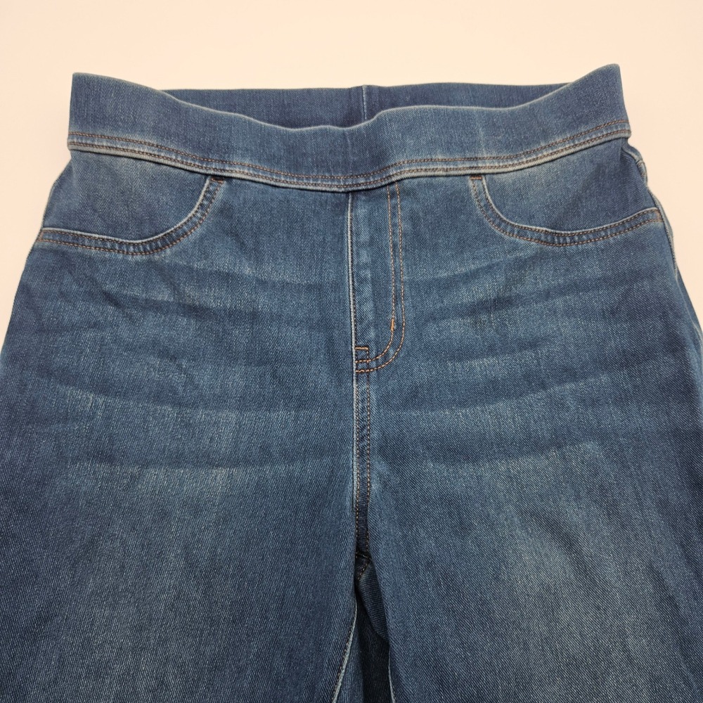Time and Tru Womens Pull On Jeggings Dark Wash High Rise Denim Pants Size M 8-10 - Picture 2 of 9